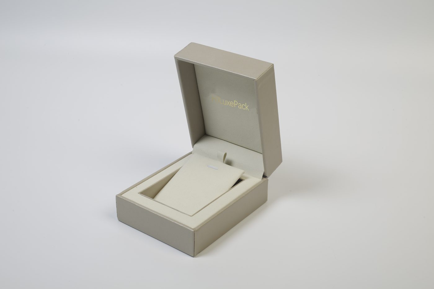 Necklace Packaging Box - PU Leather Rigid Flip-top Luxury Packaging View 4