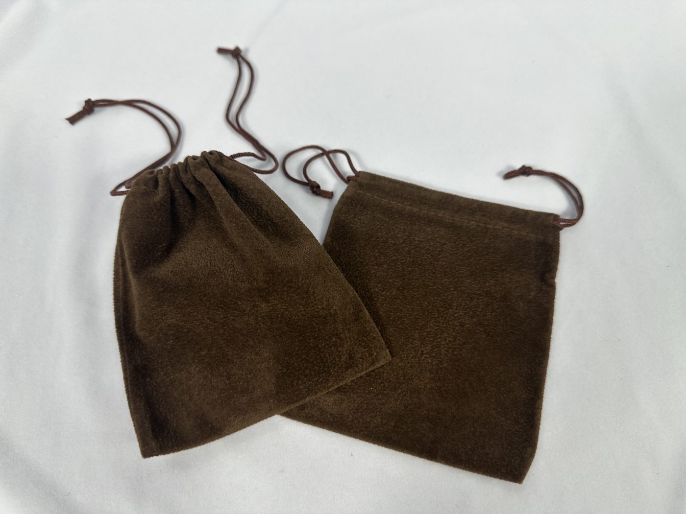 Classic Elegance Brown Faux Suede Pouch Bag | Pouches D088 View 1