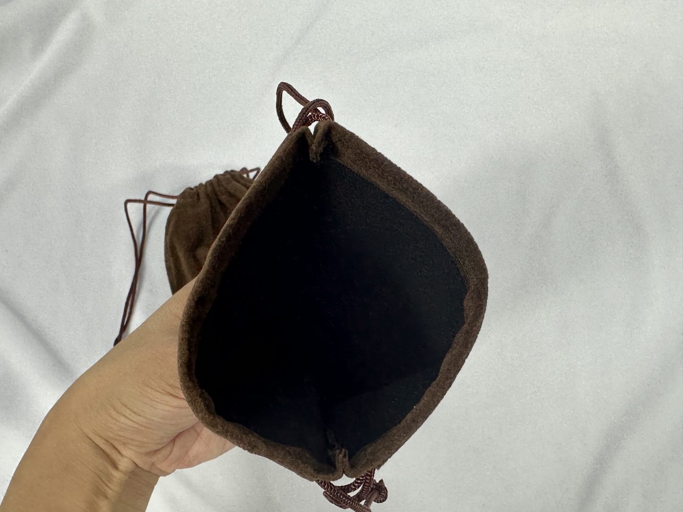 Classic Elegance Brown Faux Suede Pouch Bag | Pouches D088 View 5