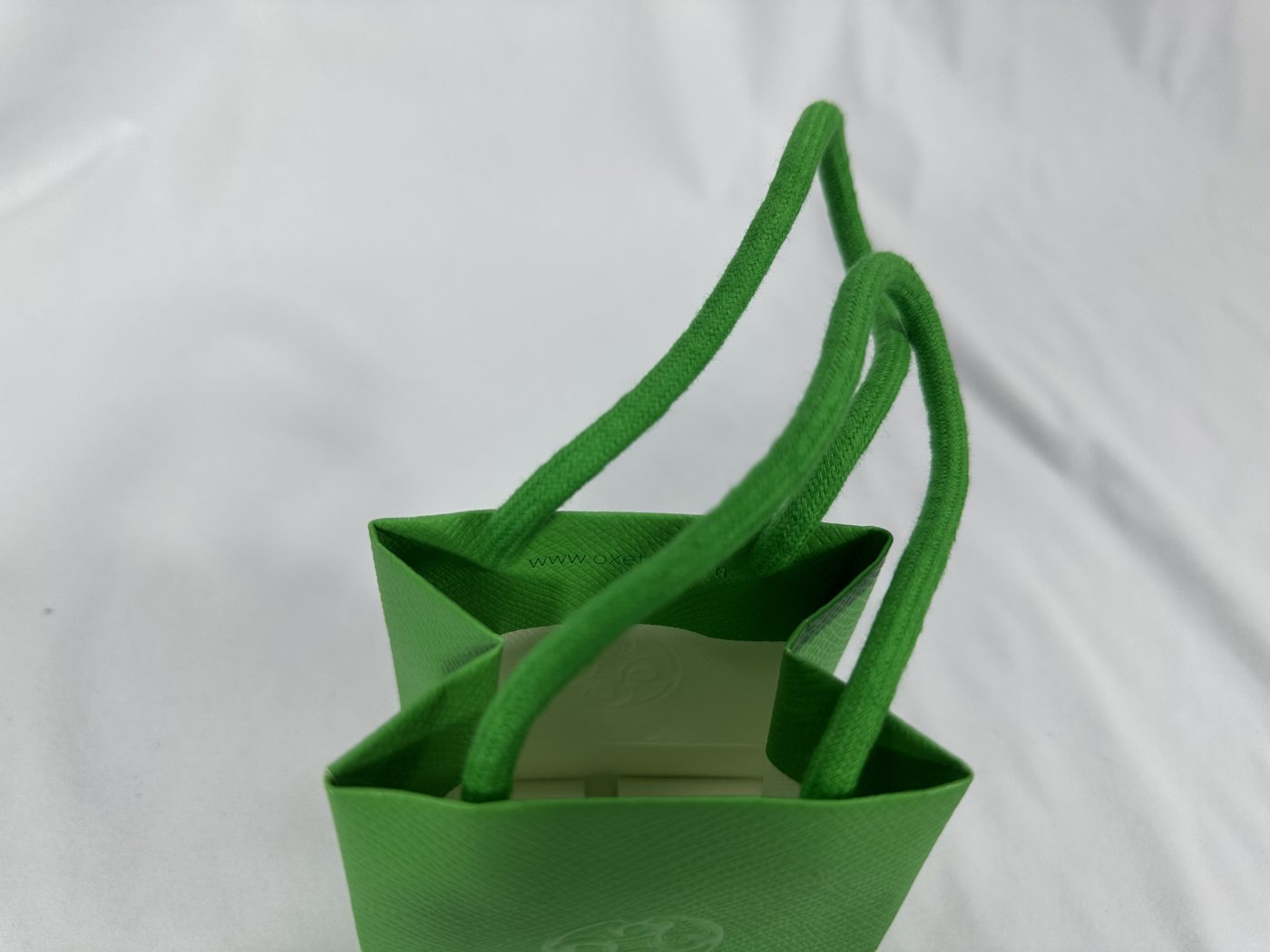 Vibrant Green Mini Rope Handle Gift Bag | Paper Bag J009 | HJLUXEPACK custom and luxury packaging provider View 2